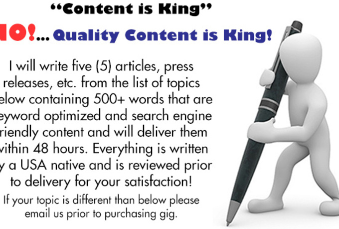 I will write 2 quality 500 word SEO Keyword Articles ...