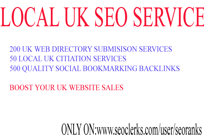 I will provide Local UK seo services