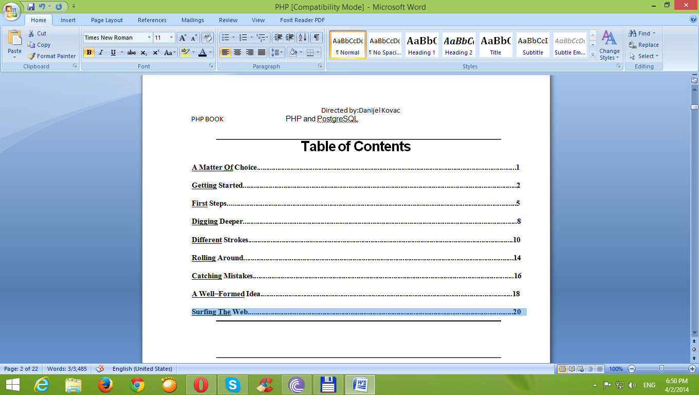 PHP structure and its programming to create a web pag...