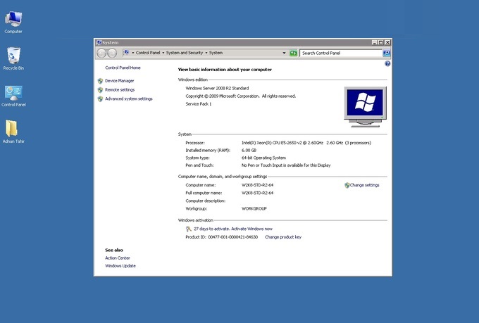 create a Windows VPS Server with 2 GB RAM and 1 CPU