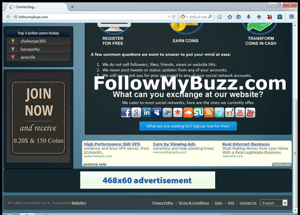 Place your Banner for 1 Month 468x60 Or 728x90 on FollowMyBuzz. com