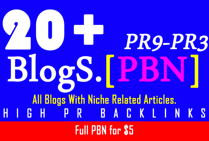 [PBN] Create 50+ Blog Network with niche related articles and Indexing