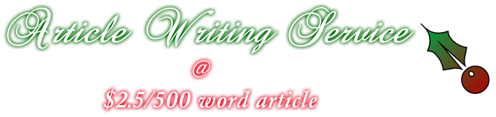 Article Writing Service