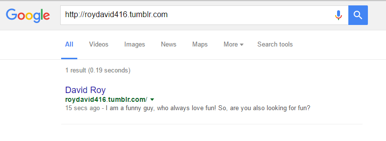 Get index Your Tumblr Blog on Google Quickly