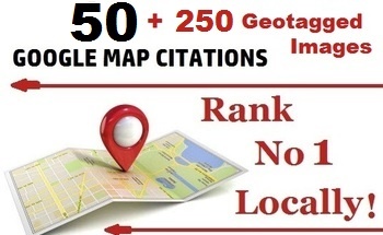 50 Google Map Citations + 250 Geotagged Images for Su...