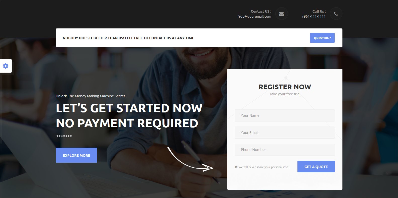 Professional HTML Landing Page