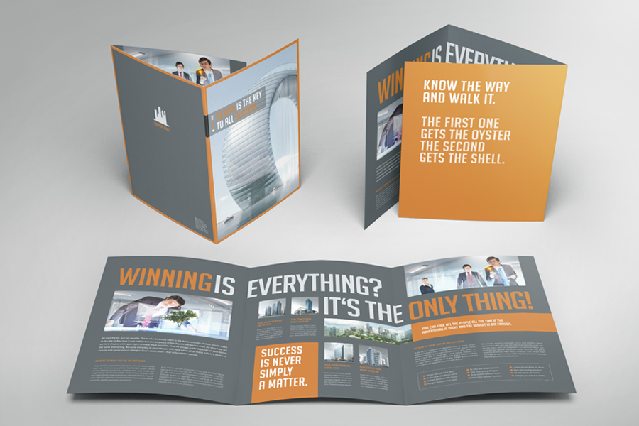 Design professional and eye catching print ready bio-fold brochure 