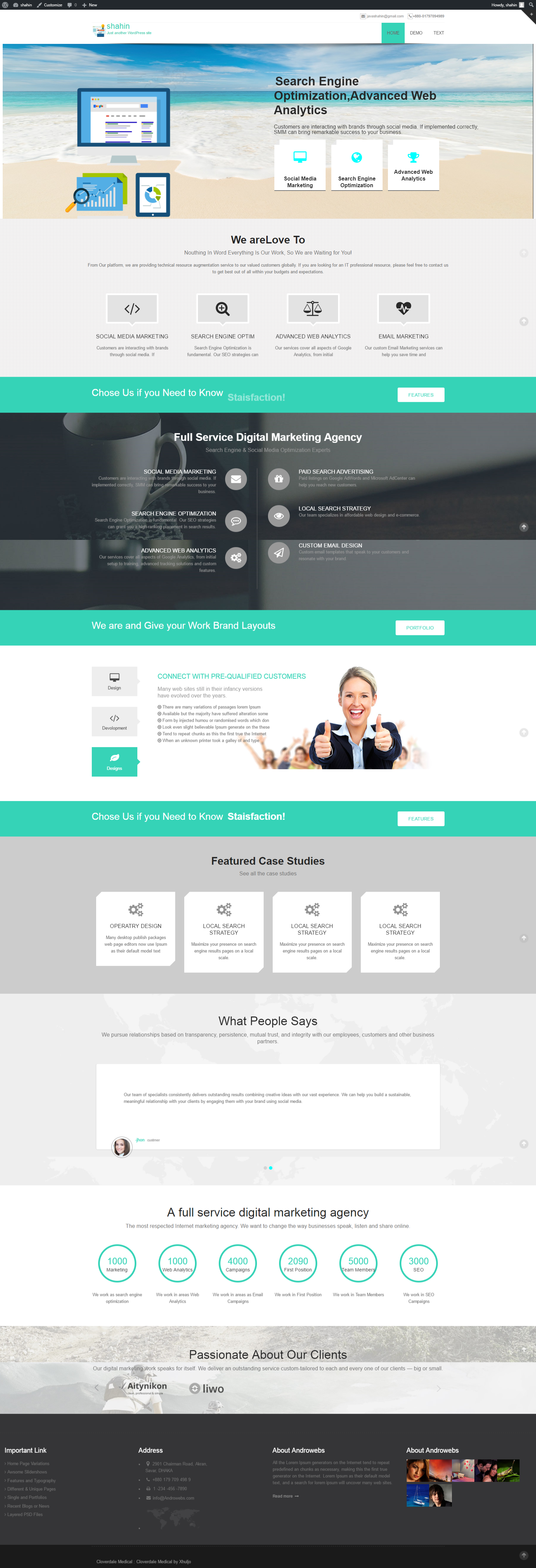 Seo Agency Wordpress Theme full responsive