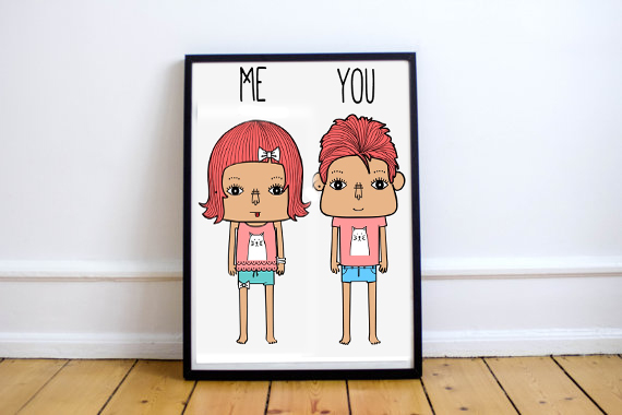  Draw turn you into cute cartoon in Black & White from your photo