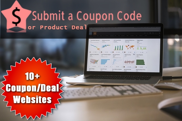 submit your coupon code or product deal to 10+ coupon...