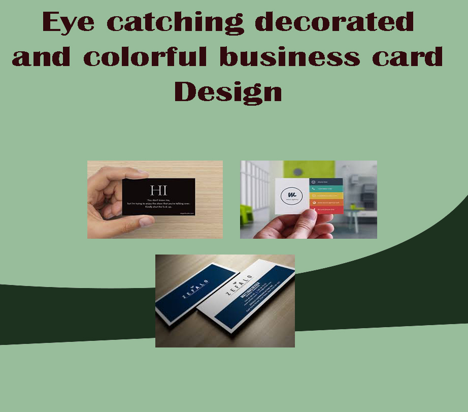 Eye catching, decorated and colorful business card D...