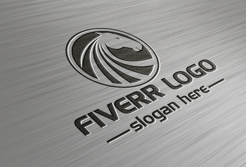 Awesome 3D logo design mockup for your business