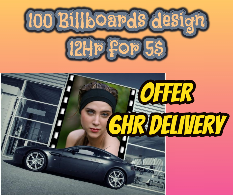  put photo or logo on 100 BILLBOARDS city posters for 