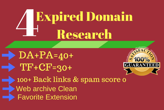 Do High metrics Expired Domain research with High DA+...