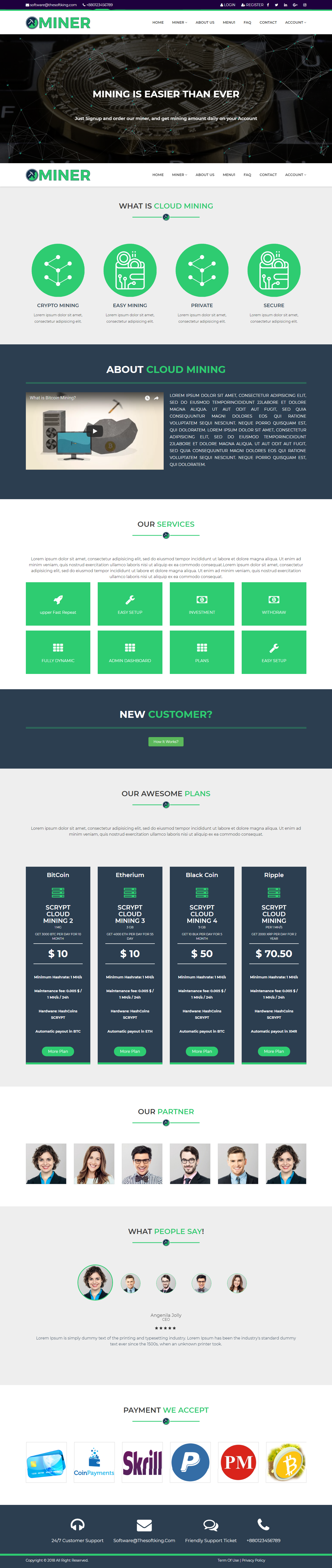 Online Cloud Mining Platform Developed with PHP Larav...