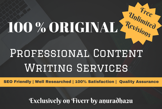 100 Original & Professional Content Writing Servi...