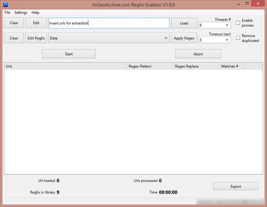 ImSeoArchive RegEx Grabber software