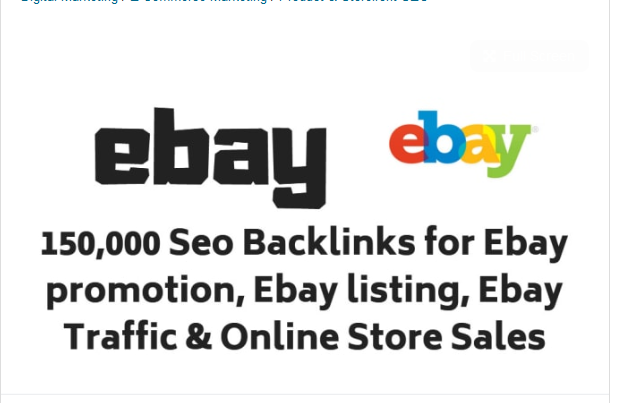 provide 1 million seo backlinks for ebay promotion fo...