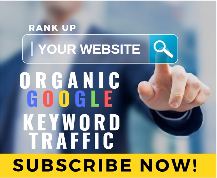 Organic Google Keyword Ranking Website Traffic Monthly Service - Until you Rank Up!