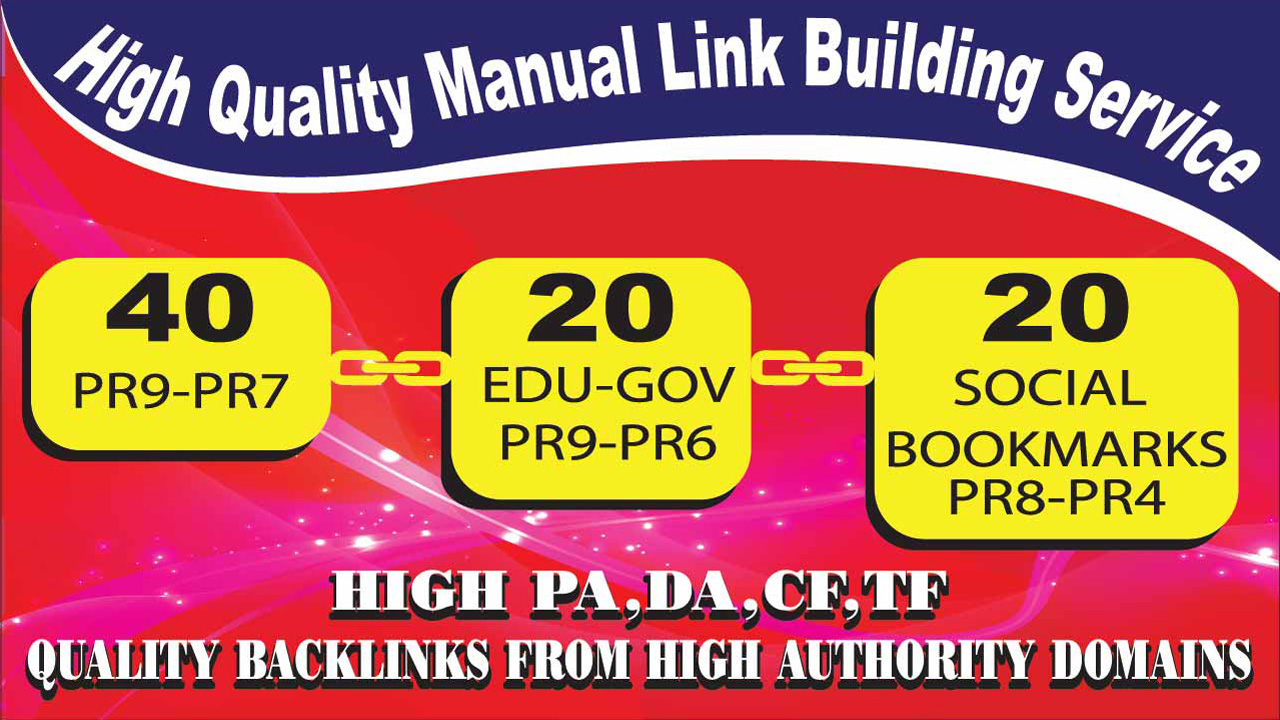Manually create 80 PR9-PR6 Backlinks From High Author...