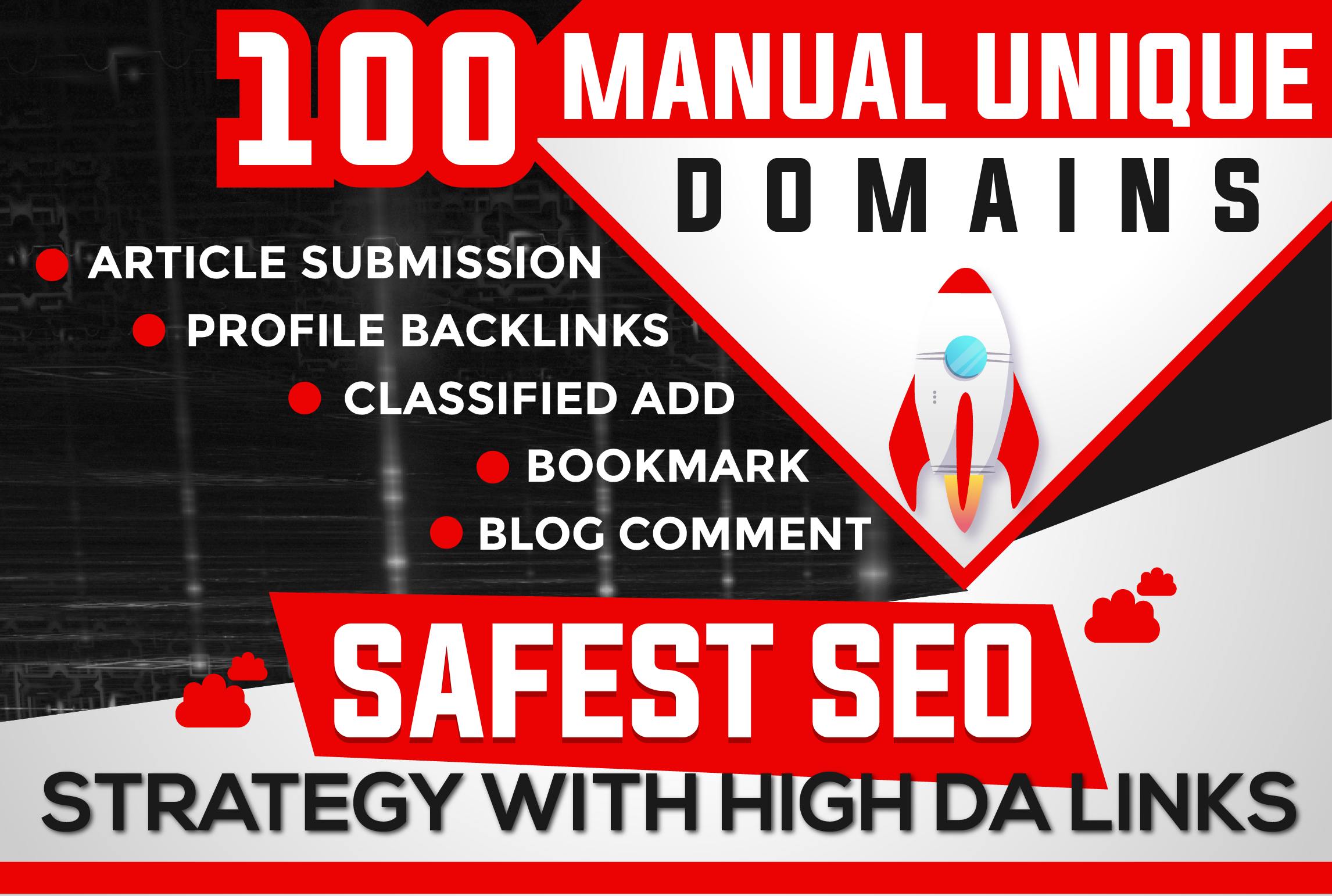 Do 100 Unique Domain High Authority Backlinks PA DA T...