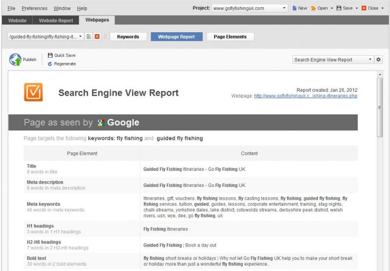 send 5 seo report of your website generated from Website Auditor SEO Suite Enteprise 