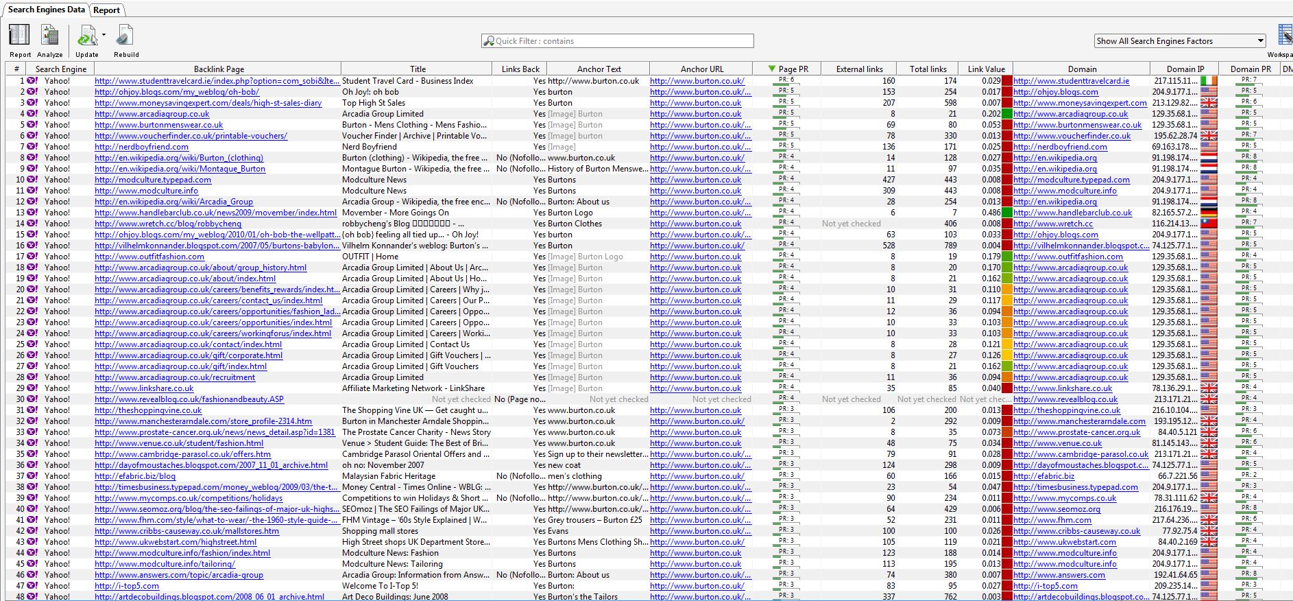 Create 2 Report of your Backlinks to Avoid Penguin 2....