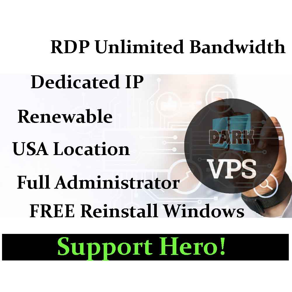 Renewable Windows VPS/RDP - USA - 2CPU 2GB RAM 60GB SSD - Unlimited Bandwidth - USA