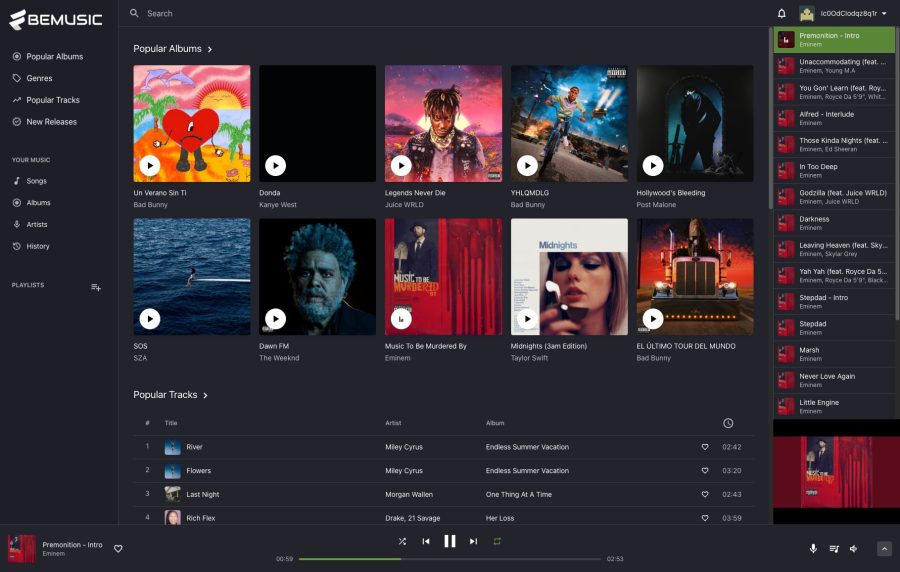 Full Music Streaming portal with control panel