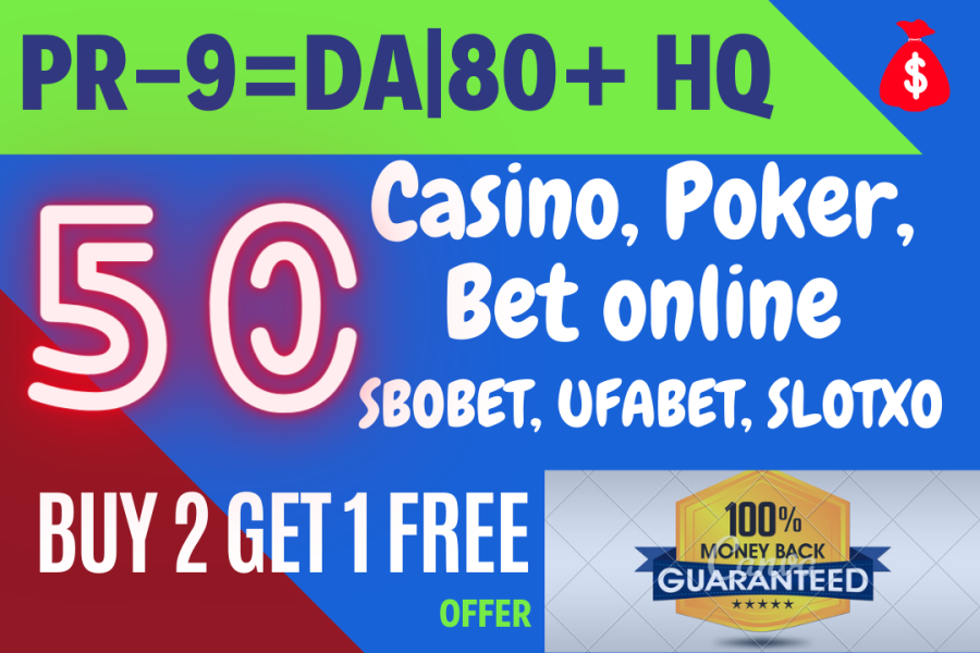 High Quality Adult Backlinks, Escort or Casino backlinks, poker gambling backlinks PR-9 or DA-70+ 