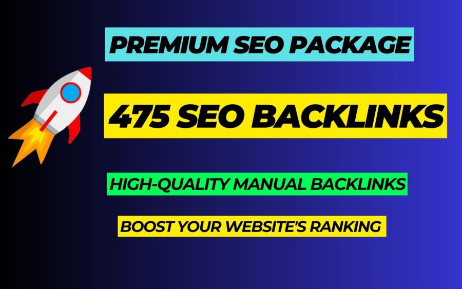 "Boost Your Website's Ranking with Our Premium SEO Package - 475 High-Quality Manual Backlinks!
