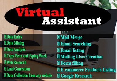 I will be your perfect personal Virtual Assistant for data entry, lead generation, web research