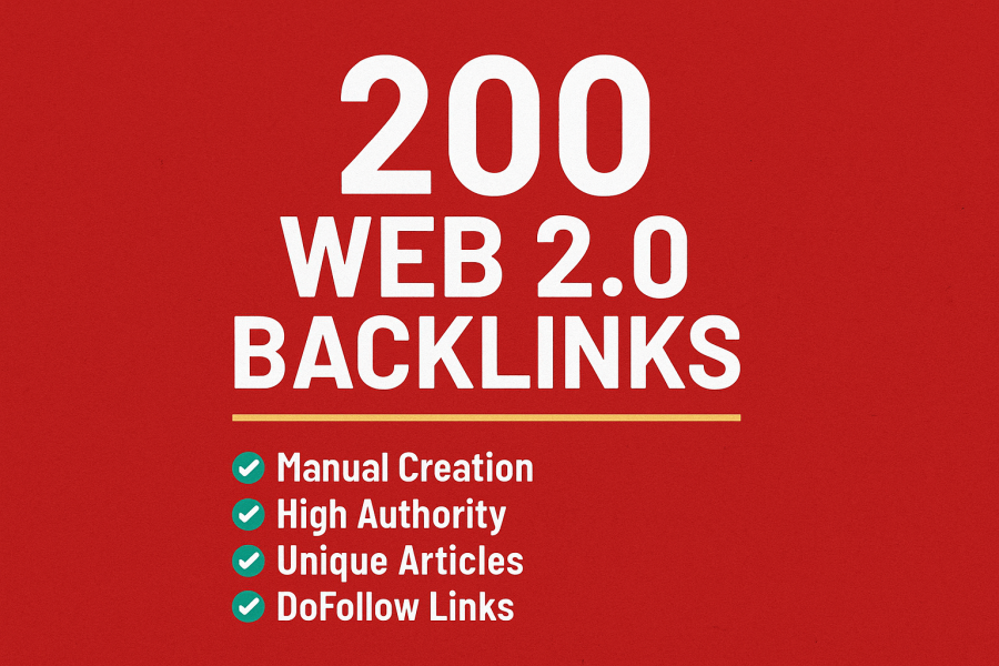 I will do high autority 200 web2 backlinks manually
