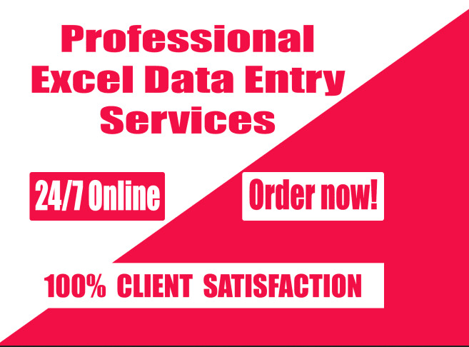 I will do data entry, copy paste, web research, data scraping and excel data entry