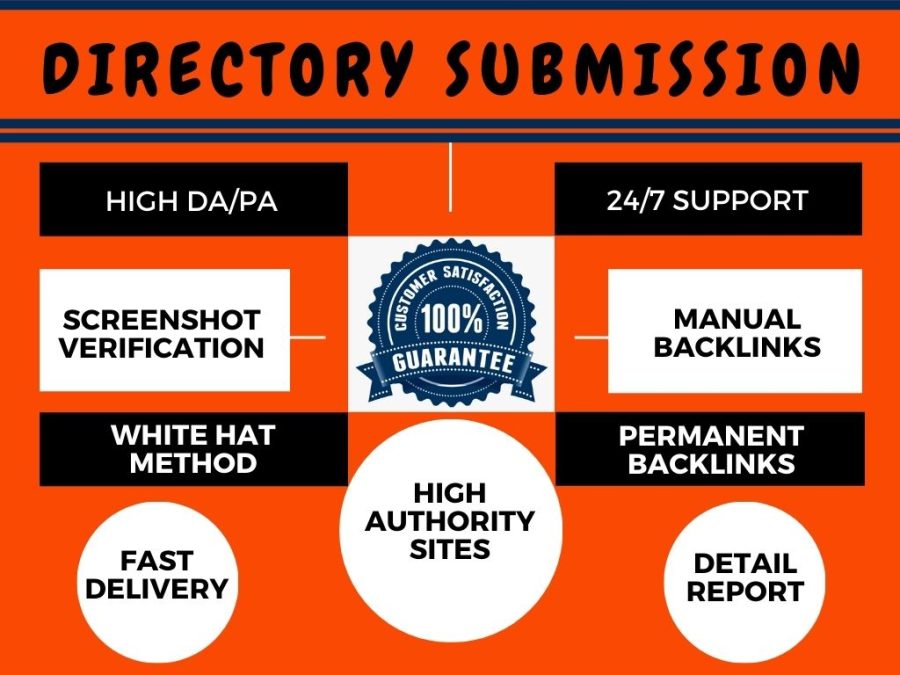 I will Do 100 Manually Best Quality Directory Submission Backlinks on High Authority Site. 