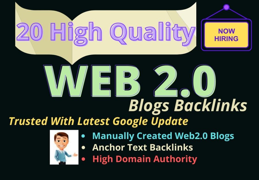 Latest Google Algorithm For 20 HQ Web2.0 Dofollow Backlinks