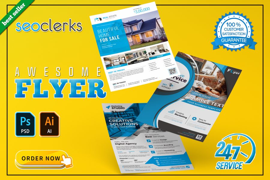 I will design two creative flyer, poster and brochures for your business