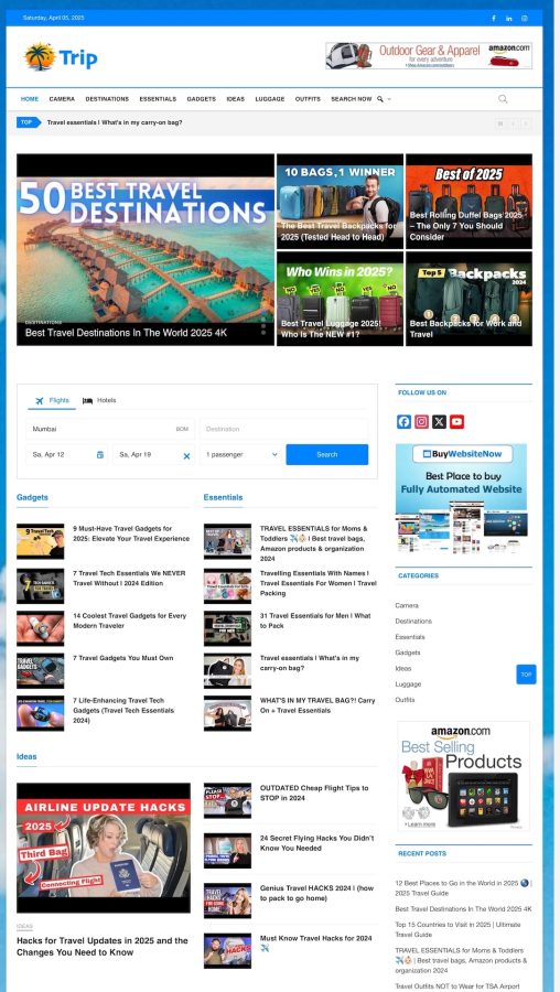 I will build automated travel affiliate website for passive income