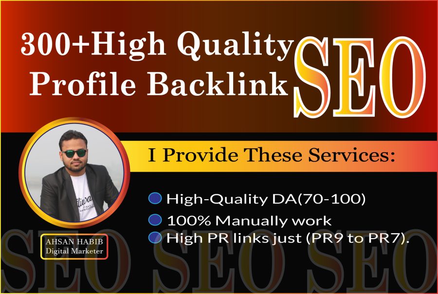 I will create 100+ HQ Profile Backlink SEO manually 