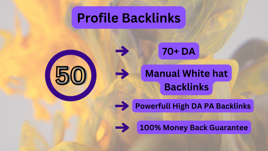 I will create 50 80+ High DA Profile Backlinks