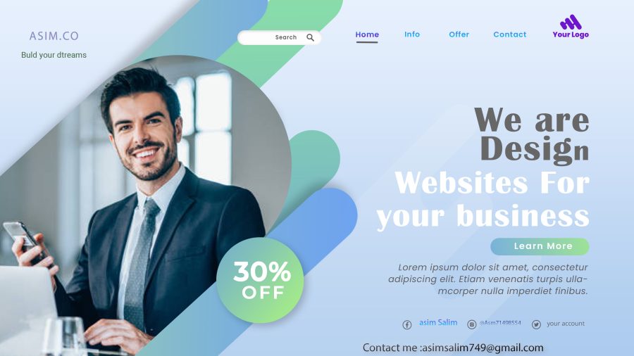 I will design and develop professional responsive & business modern websites
