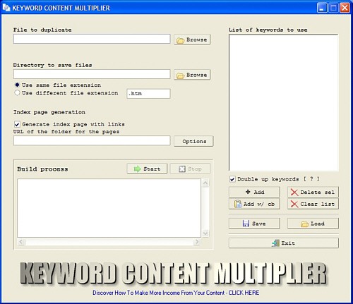 KEYWORD CONTENT MULTIPLIER FOR QUICK INSERTIONOF KEYWORS INTO WEBSITE