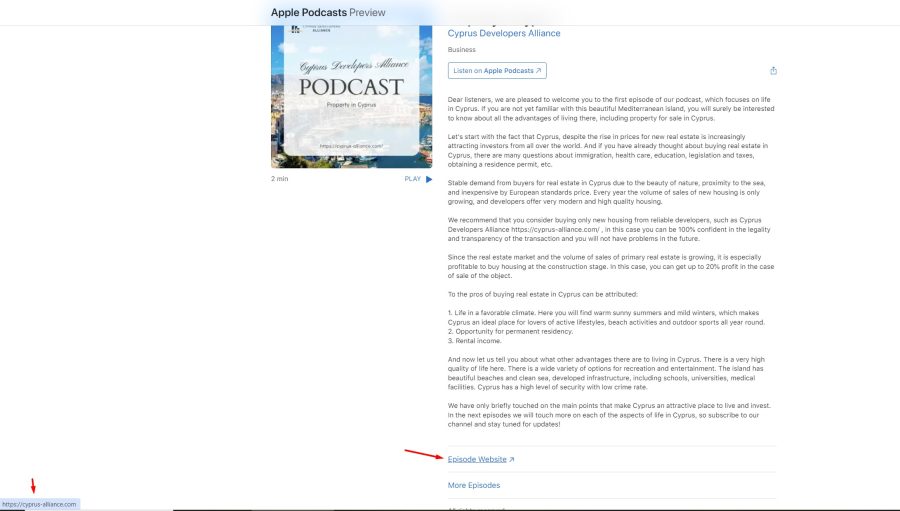Backlinks from channel descriptions and podcast episodes