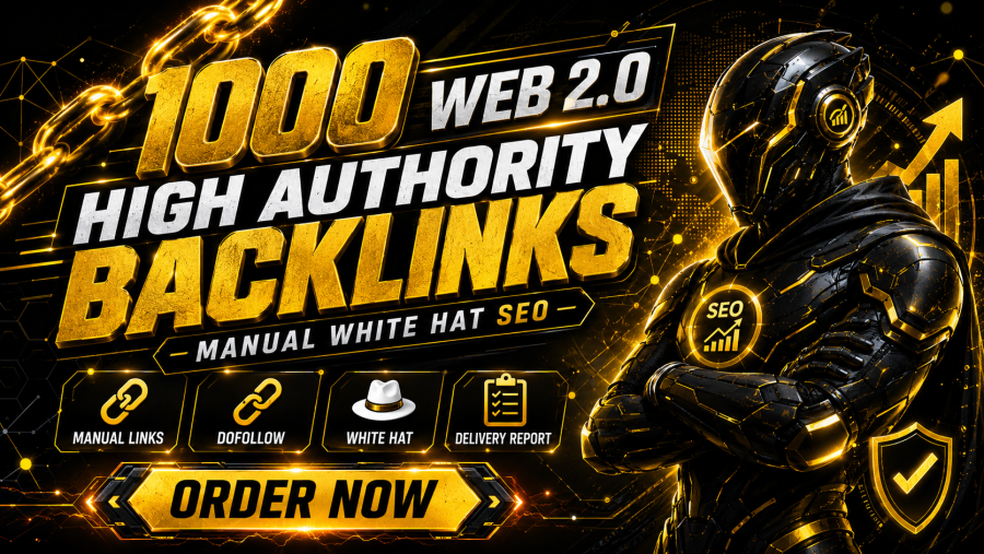 I will manually create 1000 high authority Web 2.0 backlinks with dofollow links