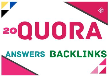  I Will create Niche relevant 20 Quora Answer Backlinks