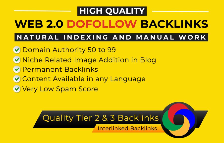 I will create web2.0 dofollow backlinks
