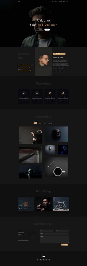 I will create personal portfolio wordpress portfolio about me or resume website