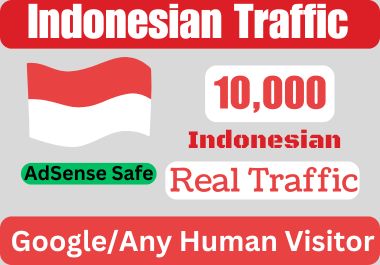 10,000 Indonesia TARGETED Organic Web Traffic to your website 