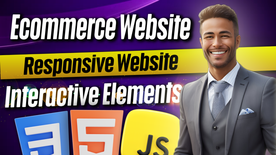 I will create responsive Ecommerce Website with HTML, CSS, JavaScript
