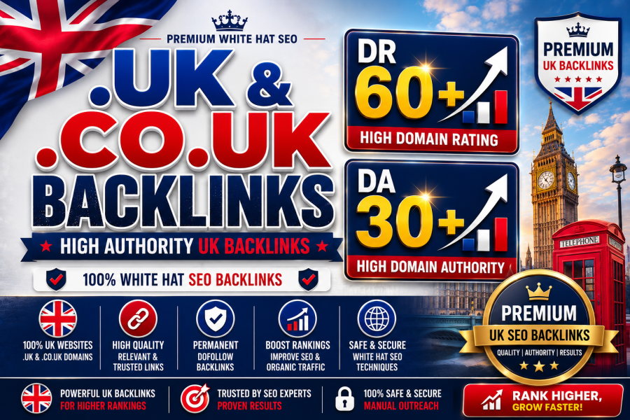 100 High Quality .uk DR 60+ and DA 30+ Dofollow Contextual PBN Backlinks